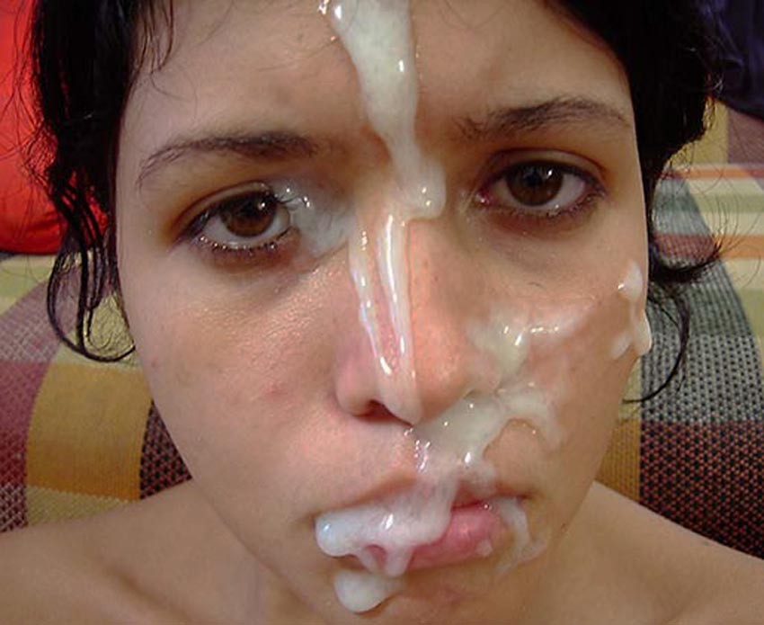 Real amateur girlfriends taking facials #75892380