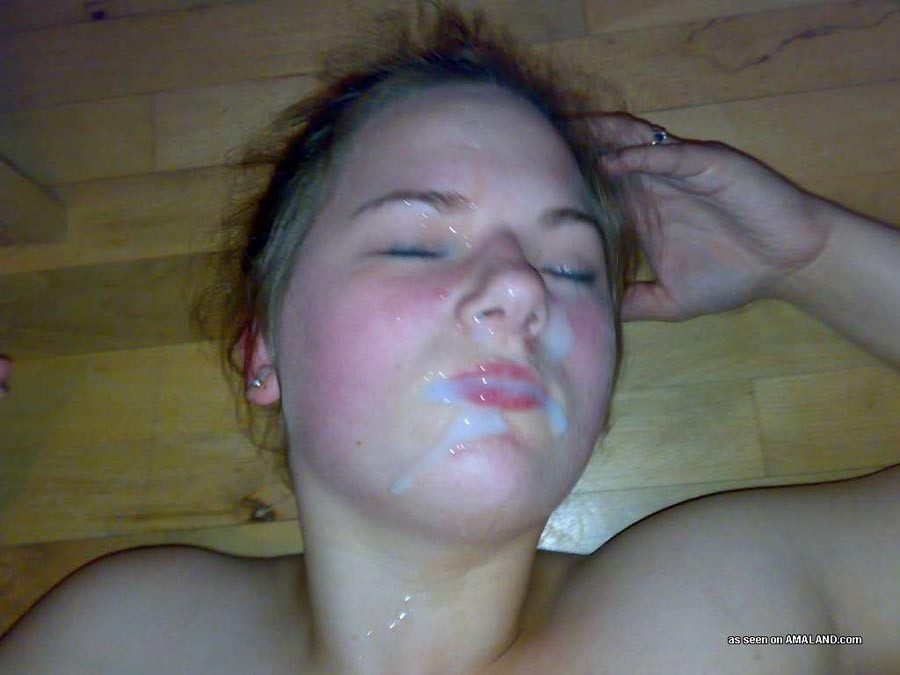 Chubby sweetie gets her face jizzed on #71729698