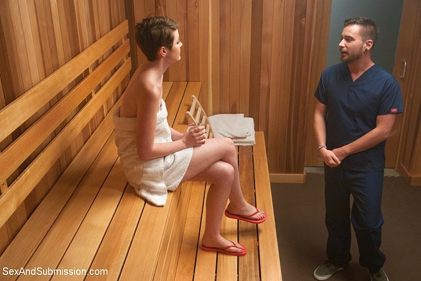 Emma Snow has anal sex in strict strap bondage after sauna visit #70798092