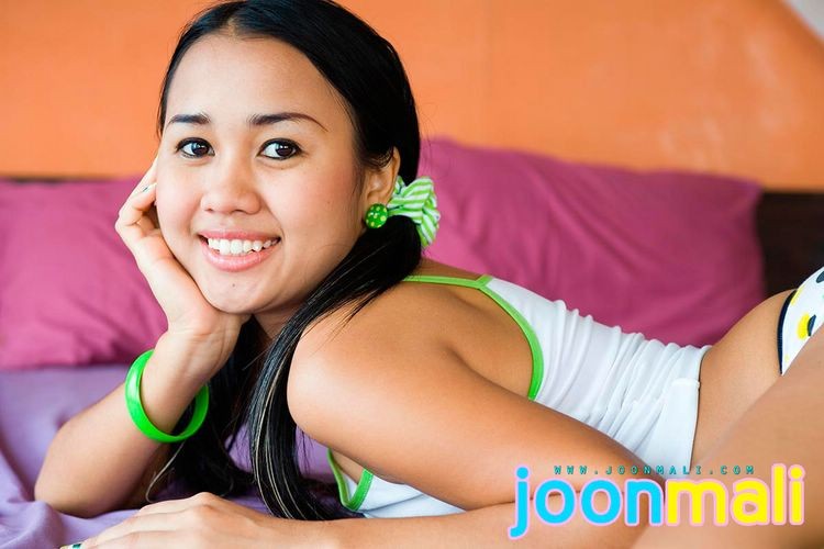 Joon Mali is a cute thai chick in pigtails and panties #70018405