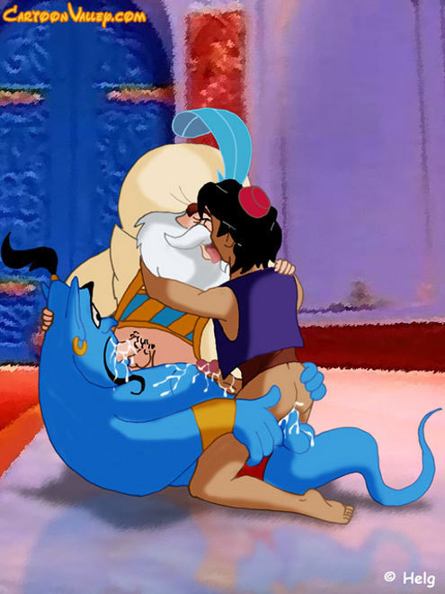 Smashing jasmine getting chased and filled by genie
 #69639434