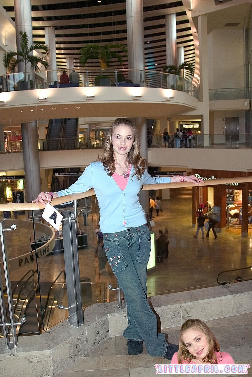 cute teen april at the mall #78876522