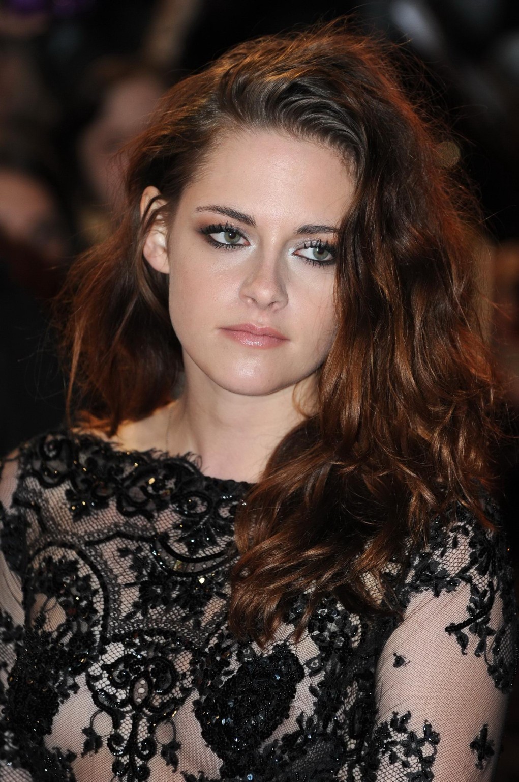 Kristen Stewart bares all in black lace transparent jumpsuit at the London Twili #75248690
