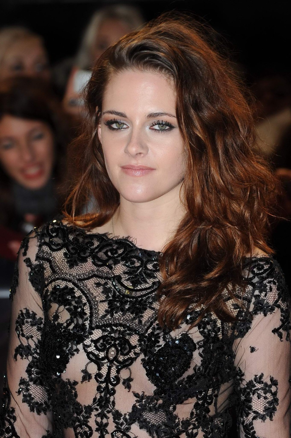 Kristen Stewart bares all in black lace transparent jumpsuit at the London Twili #75248708