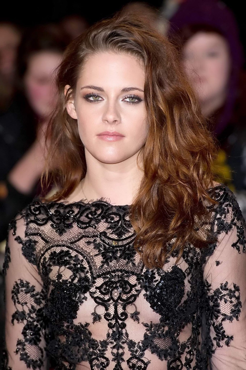 Kristen Stewart bares all in black lace transparent jumpsuit at the London Twili #75248716