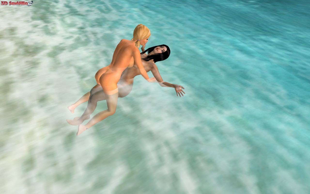 ragazze 3d alla spiaggia nuda che fanno impazzire un nerd
 #69353694