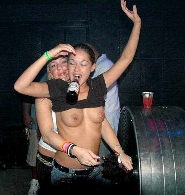 Drunk College Coed Party Girls Flashing Perky Tits #76399489