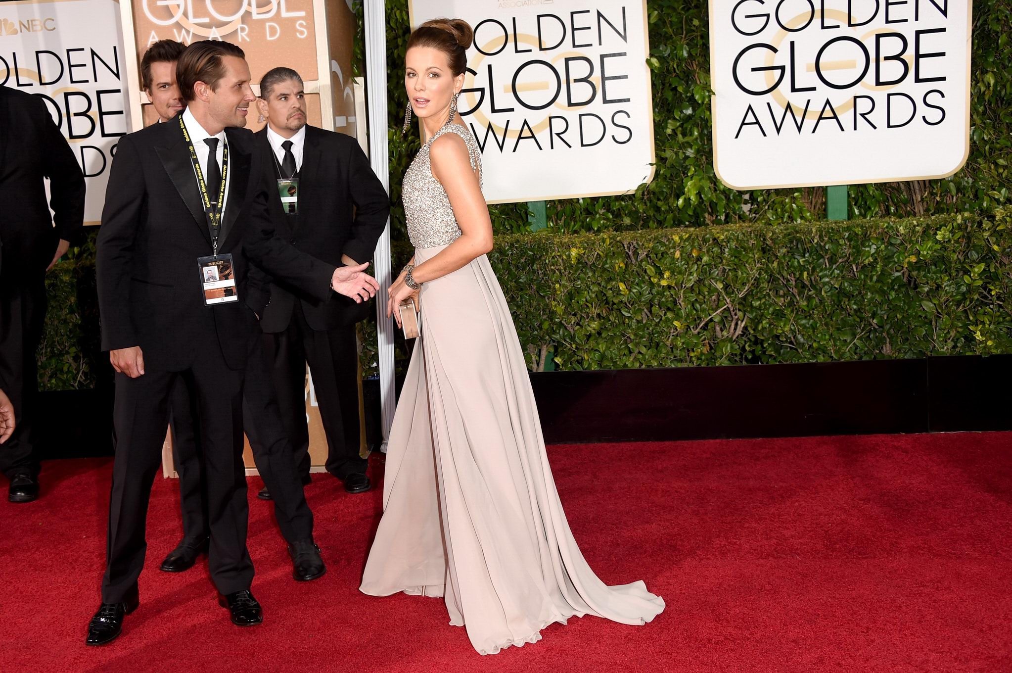 Kate Beckinsale showing huge cleavage at the Golden Globe Awards and The Weinste #75175728