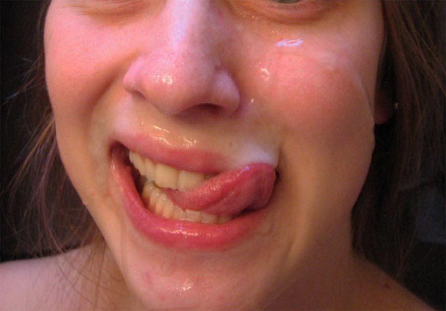 Real amateur girlfriends taking messy facials #75900655