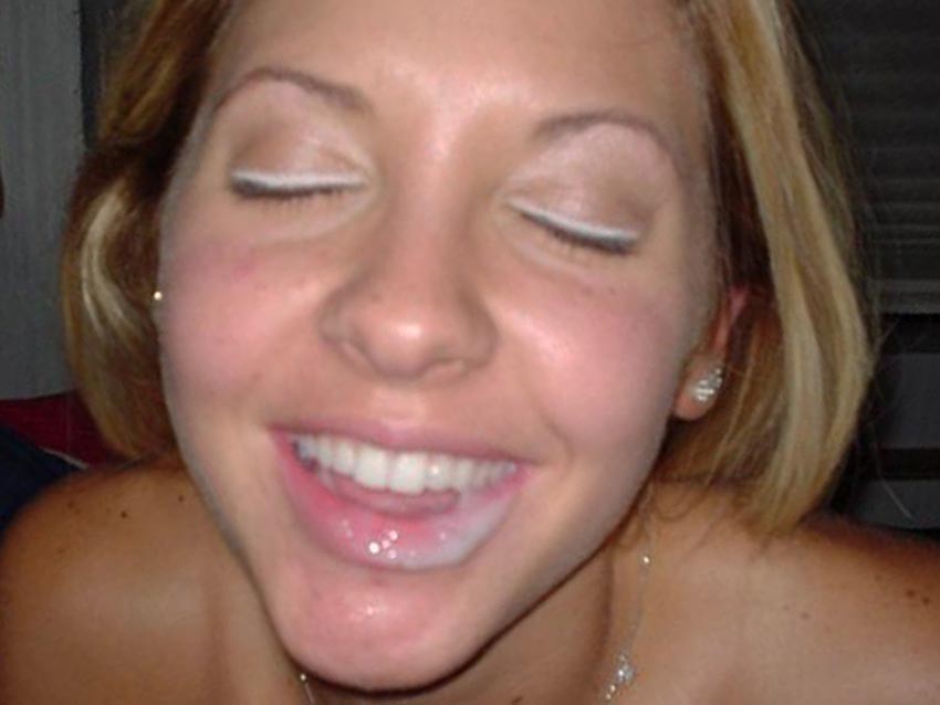 Real amateur girlfriends taking messy facials #75900663