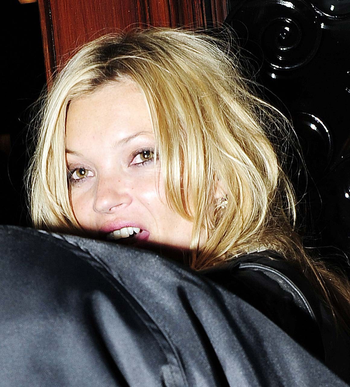 Kate Moss flashing her panties upskirt in car and exposing her boobs on beach #75304682