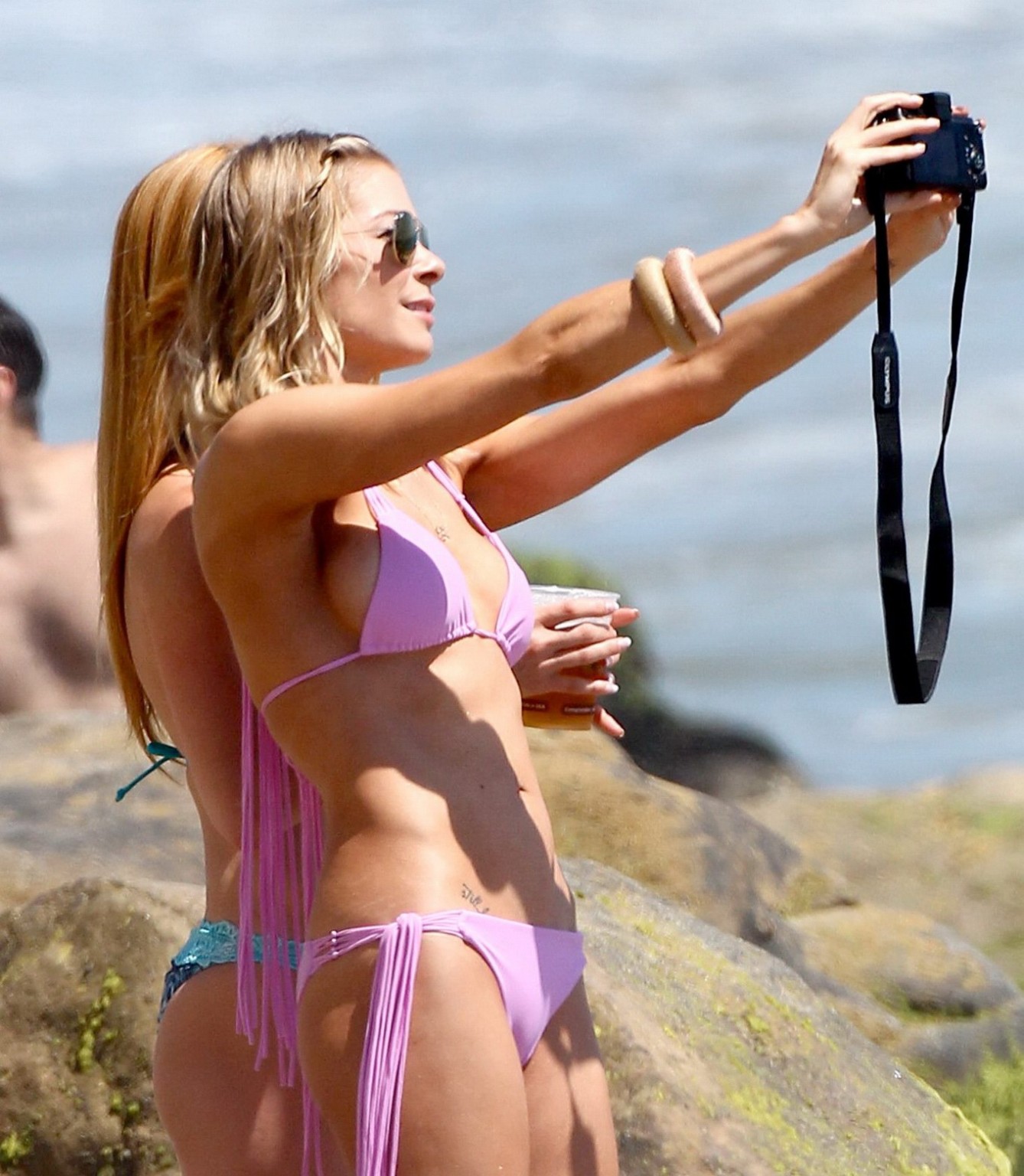 LeAnn Rimes wearing three different sexy bikini sets on the beach in Malibu #75290128