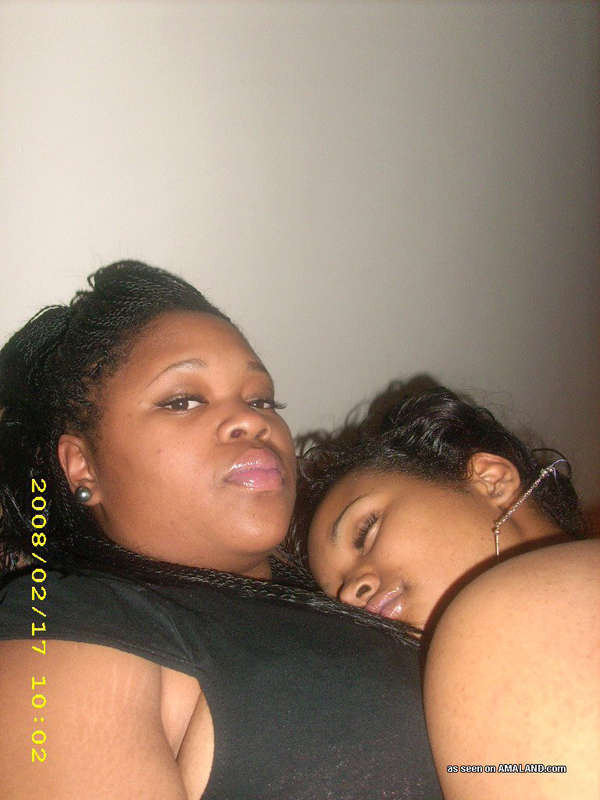 Curvy ebony making out with her bbw lesbian gf #67289819