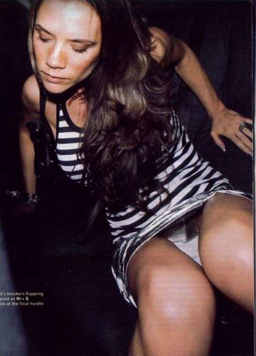 Victoria Beckham showing her big tits and upskirt paparazzi pics #75417379