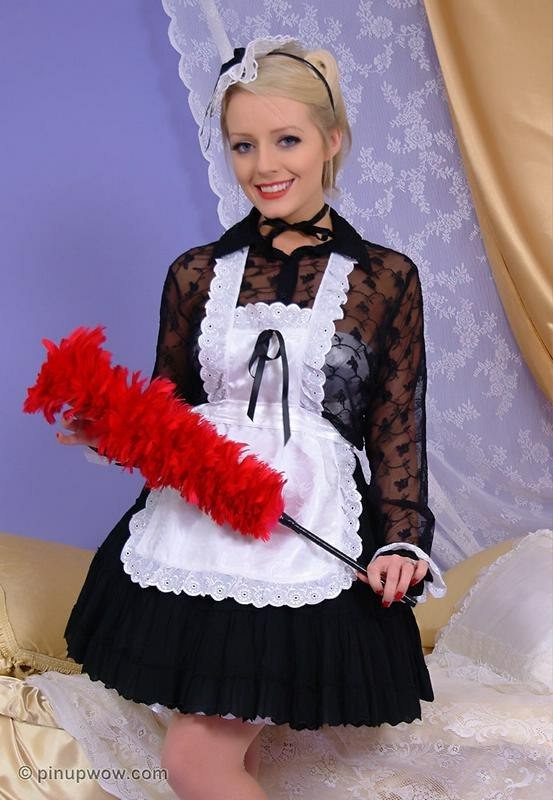 Busty French Maid Stripping #78311961