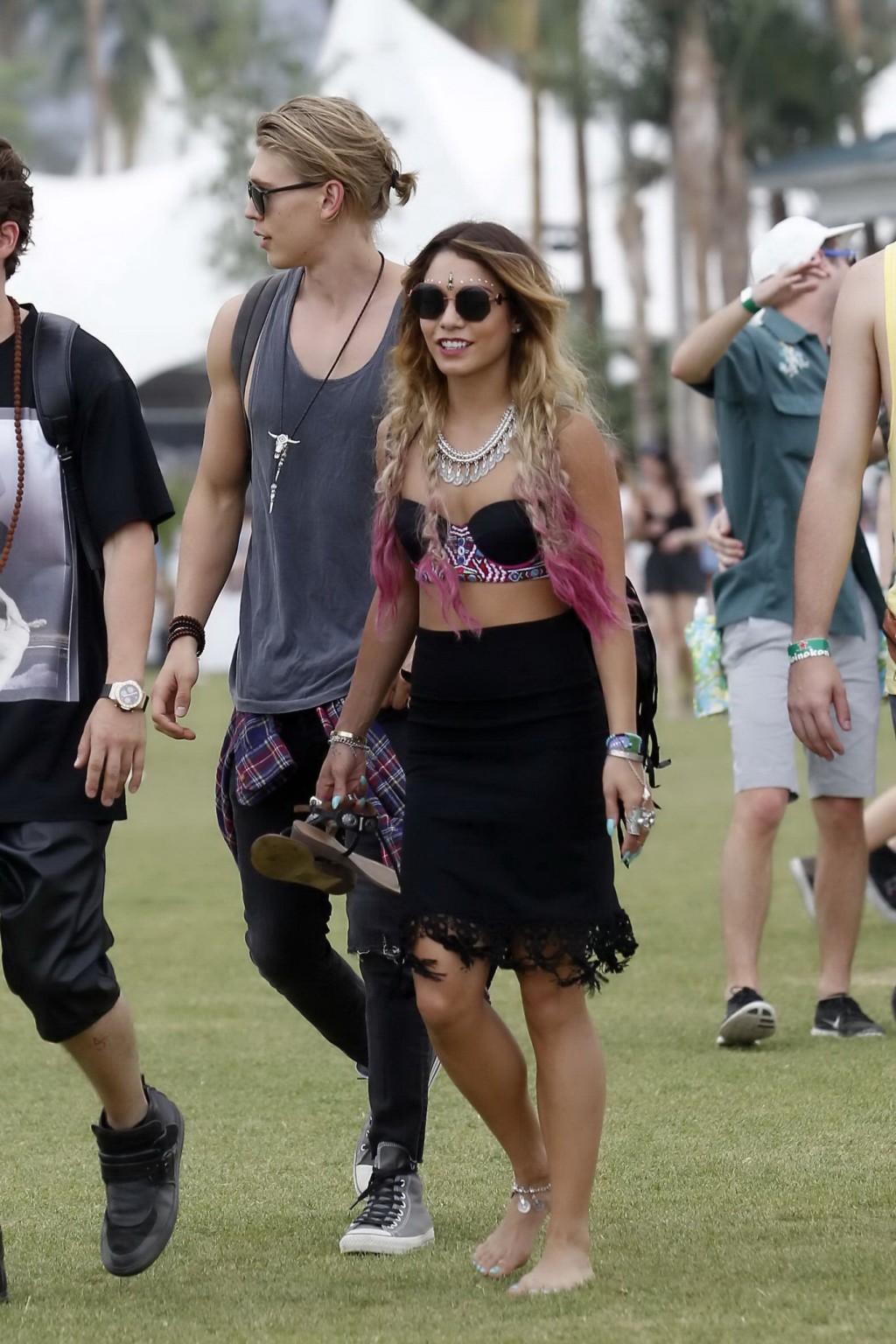 Vanessa Hudgens wearing hot bra and skirt at 2014 Coachella #75198679