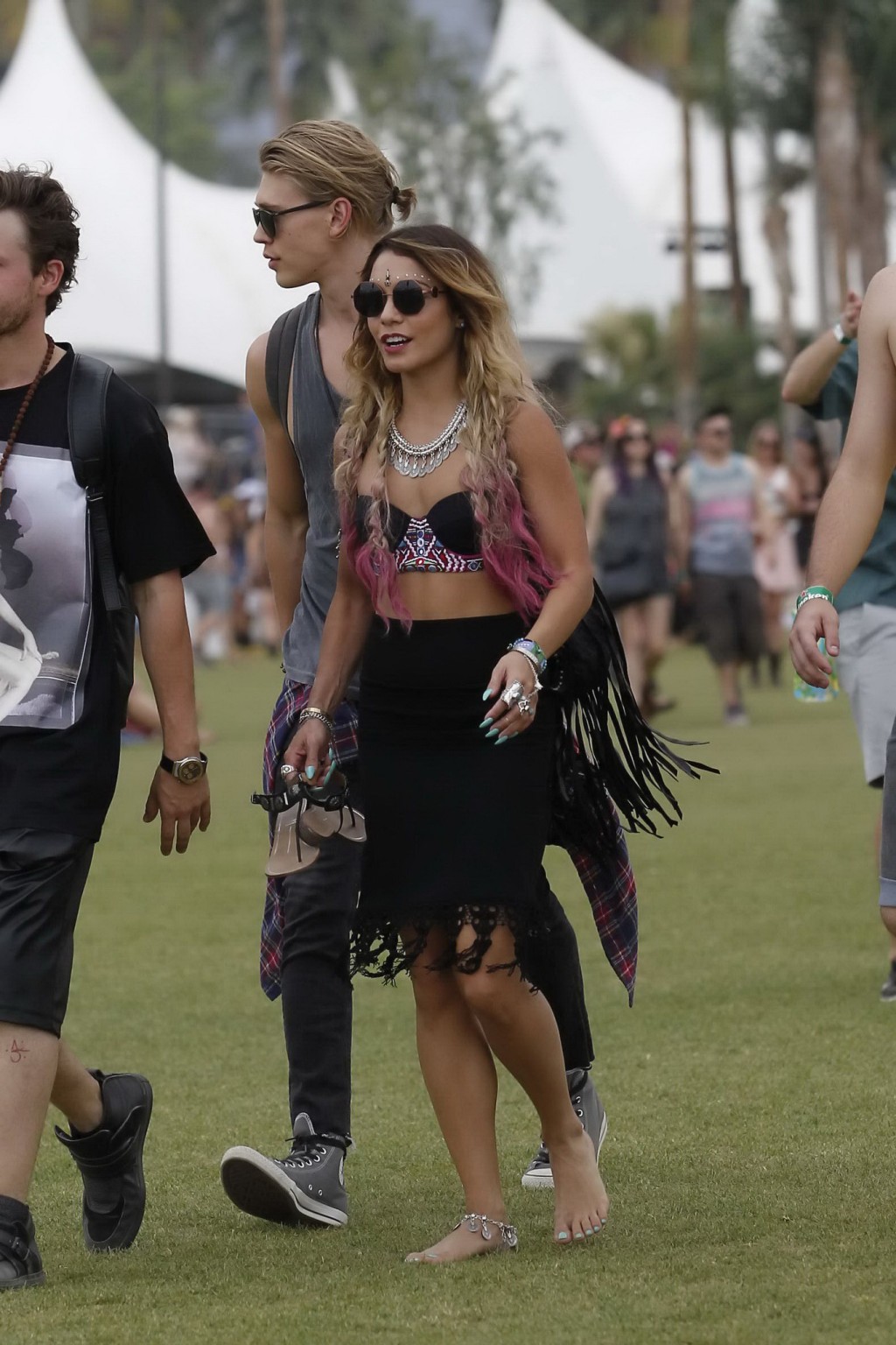 Vanessa Hudgens wearing hot bra and skirt at 2014 Coachella #75198699