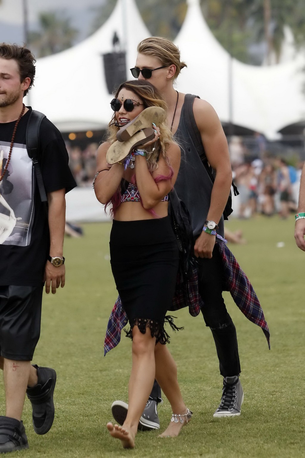 Vanessa Hudgens wearing hot bra and skirt at 2014 Coachella #75198740