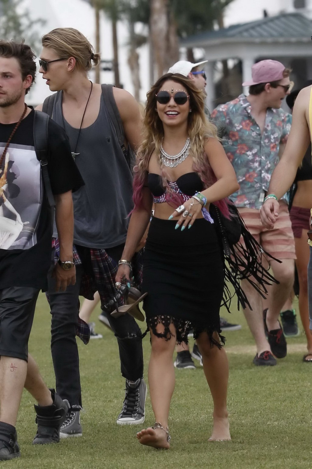 Vanessa Hudgens wearing hot bra and skirt at 2014 Coachella #75198767