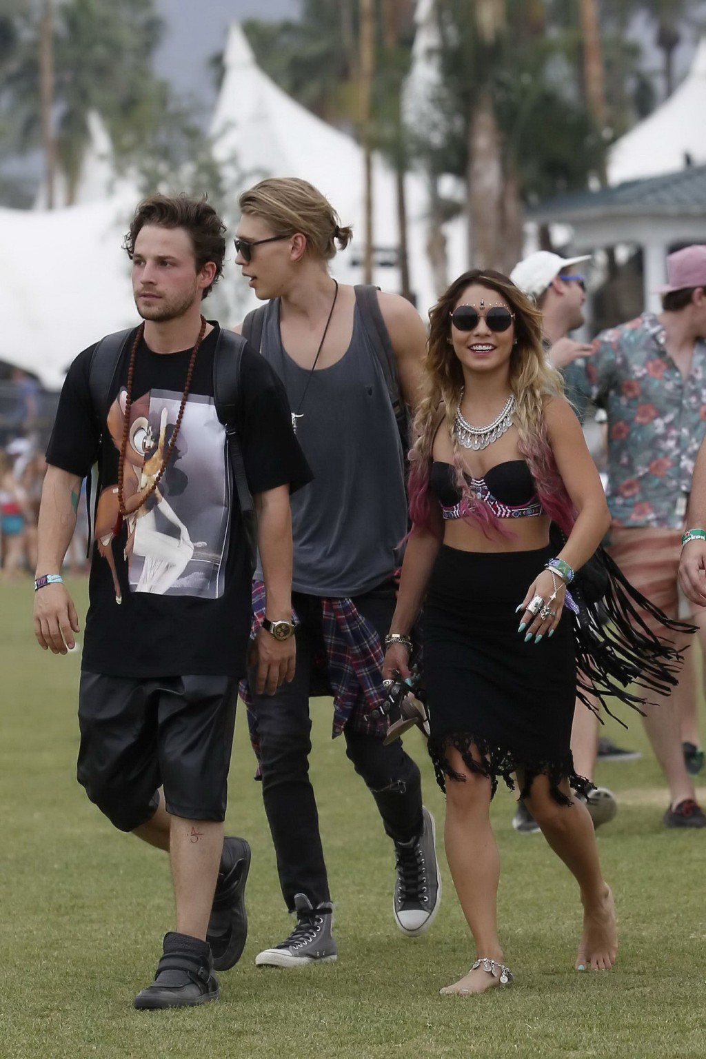 Vanessa Hudgens wearing hot bra and skirt at 2014 Coachella #75198803