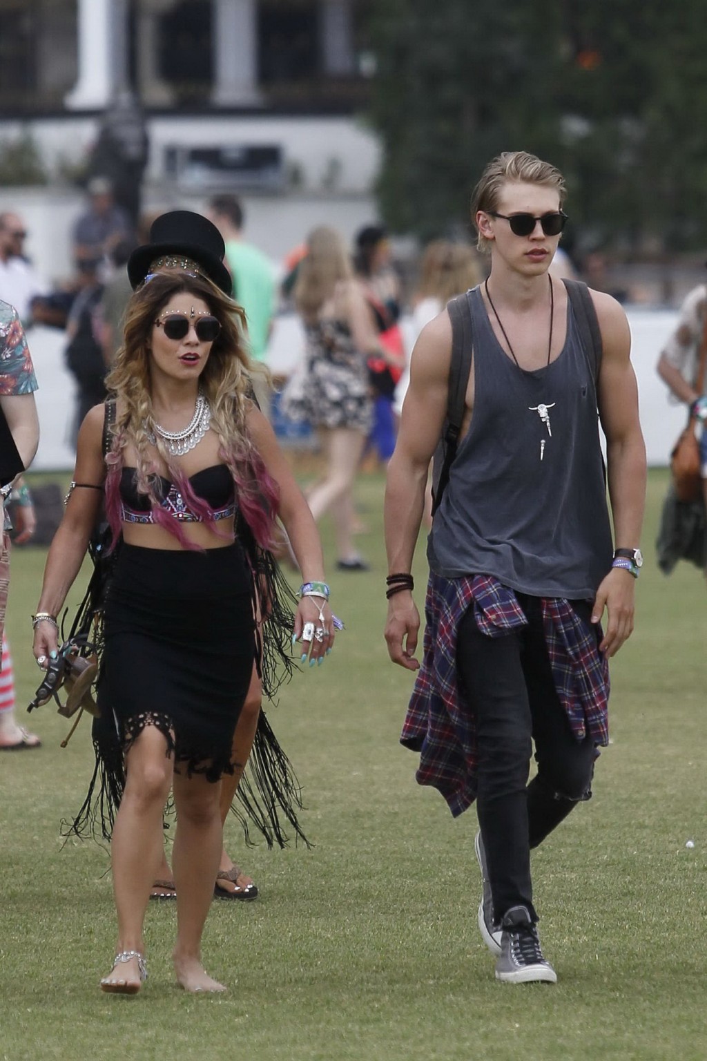 Vanessa Hudgens wearing hot bra and skirt at 2014 Coachella #75198807