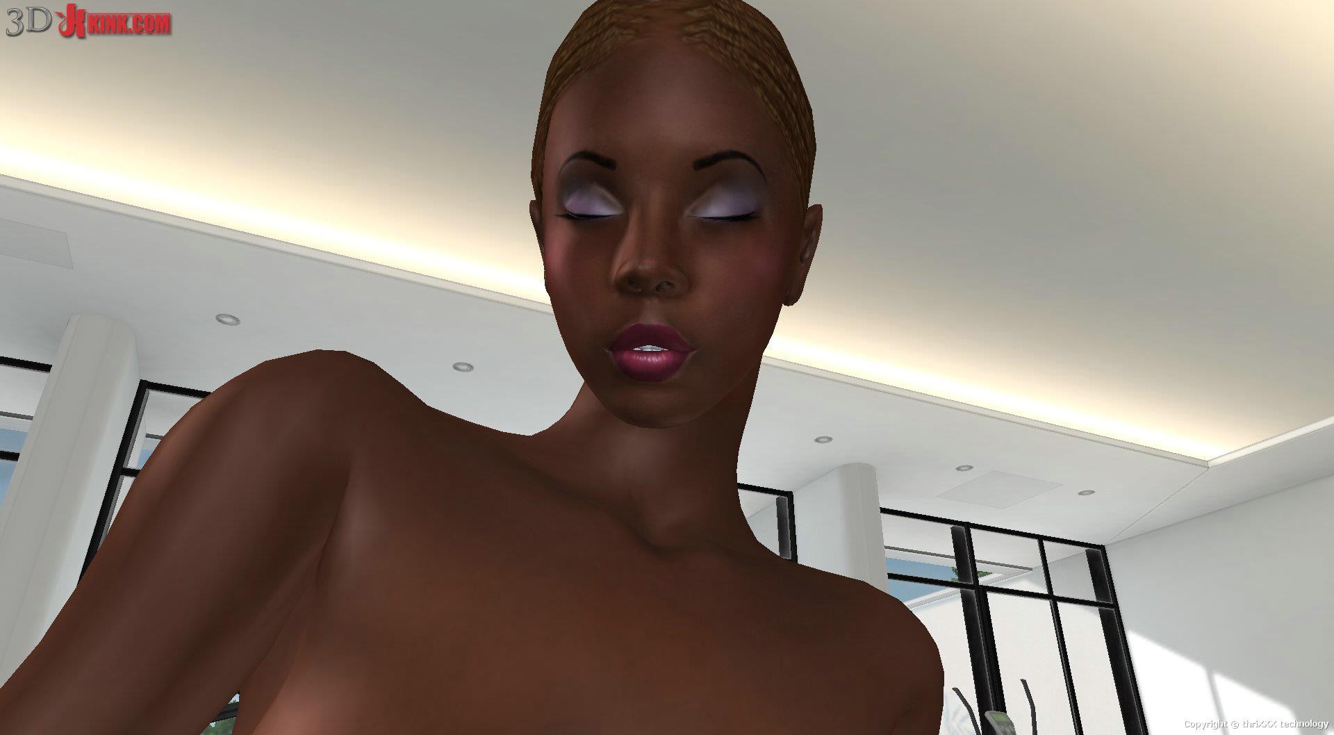 Interracial lesbian sex action created in interactive 3D game #69357183