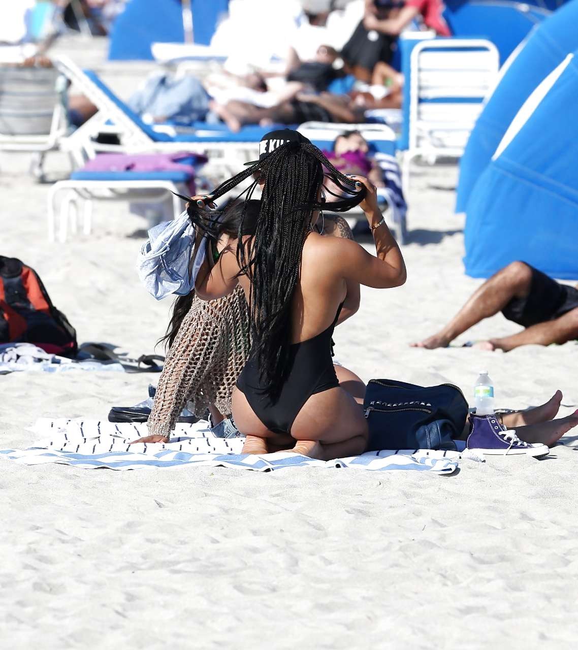 Christina Milian exposing nipples slip in bikini on beach #75229729