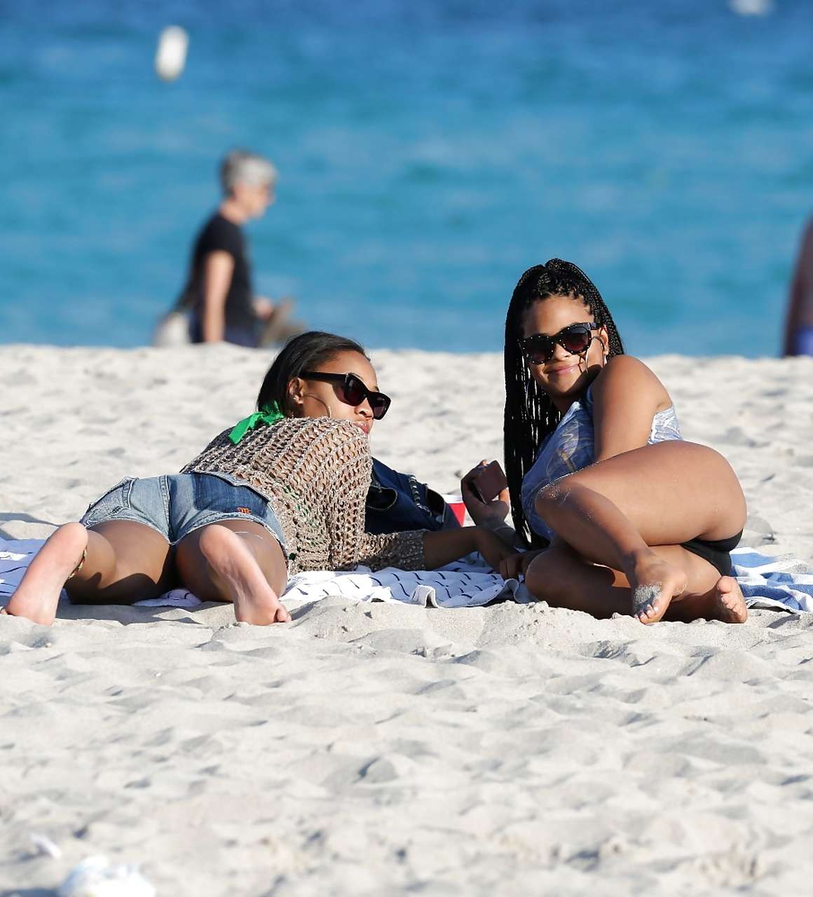 Christina Milian exposing nipples slip in bikini on beach #75229794