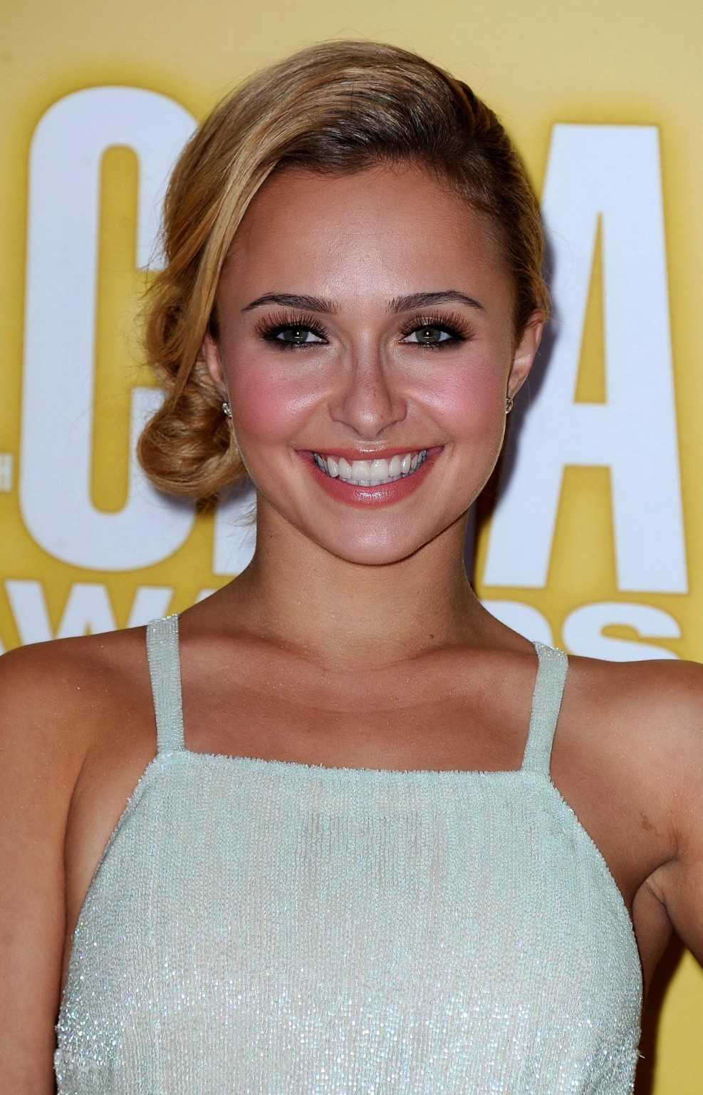 Hayden Panettiere wearing a sexy bareback dress at 46th annual CMA Awards in Nas #75249308