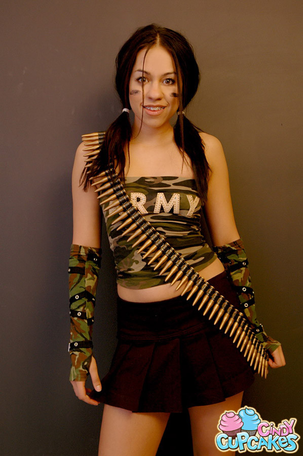Latina teen army girl #69727350