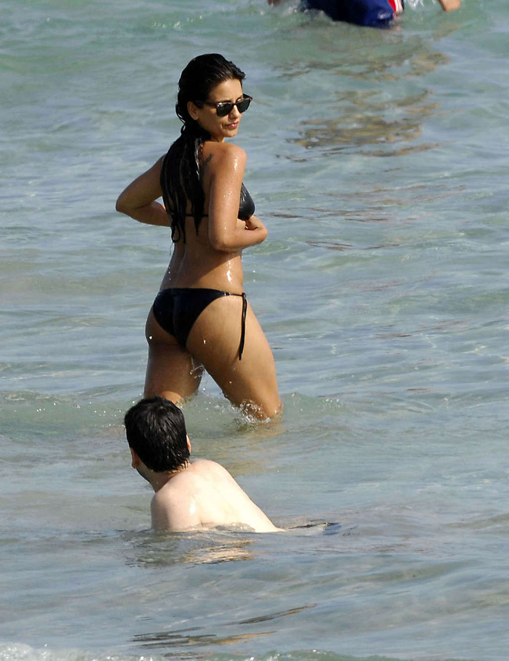 Monica Cruz enjoying on beach and showing sexy body #75374346