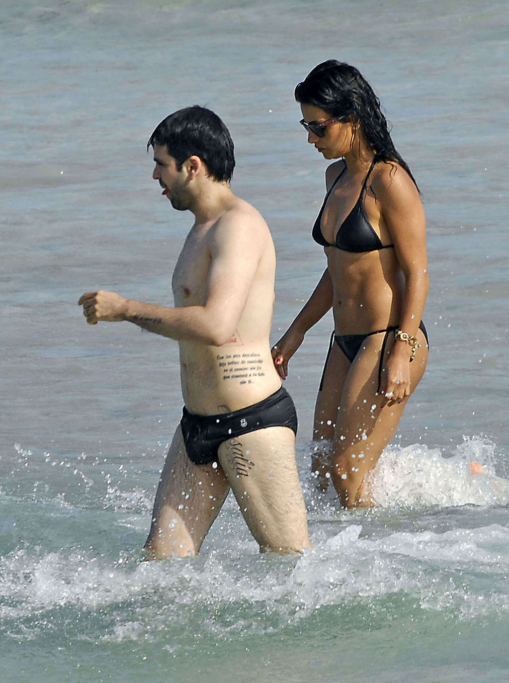 Monica Cruz enjoying on beach and showing sexy body #75374380
