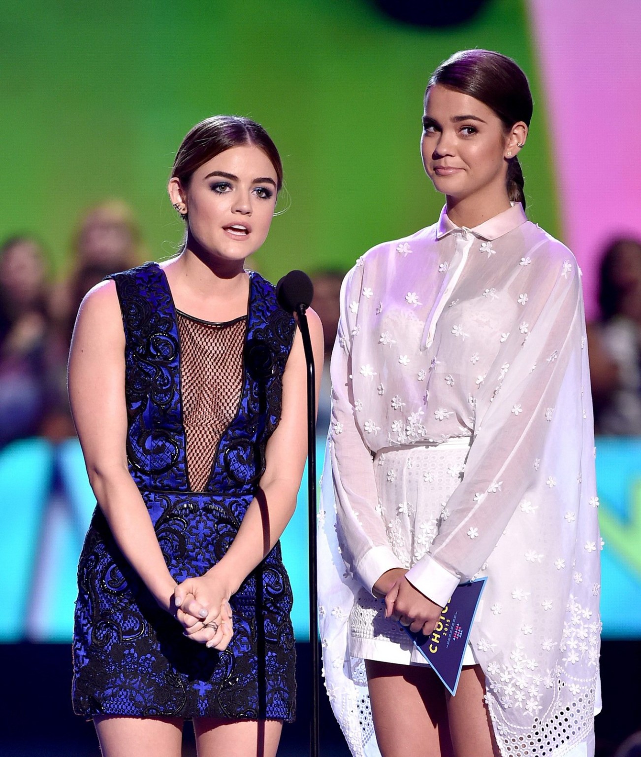 Lucy Hale braless showing cleavage at the 2015 TCA #75154929