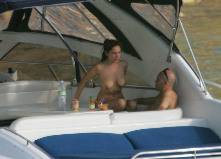 Kelly Brook tanning topless and expose hot butt #75377647