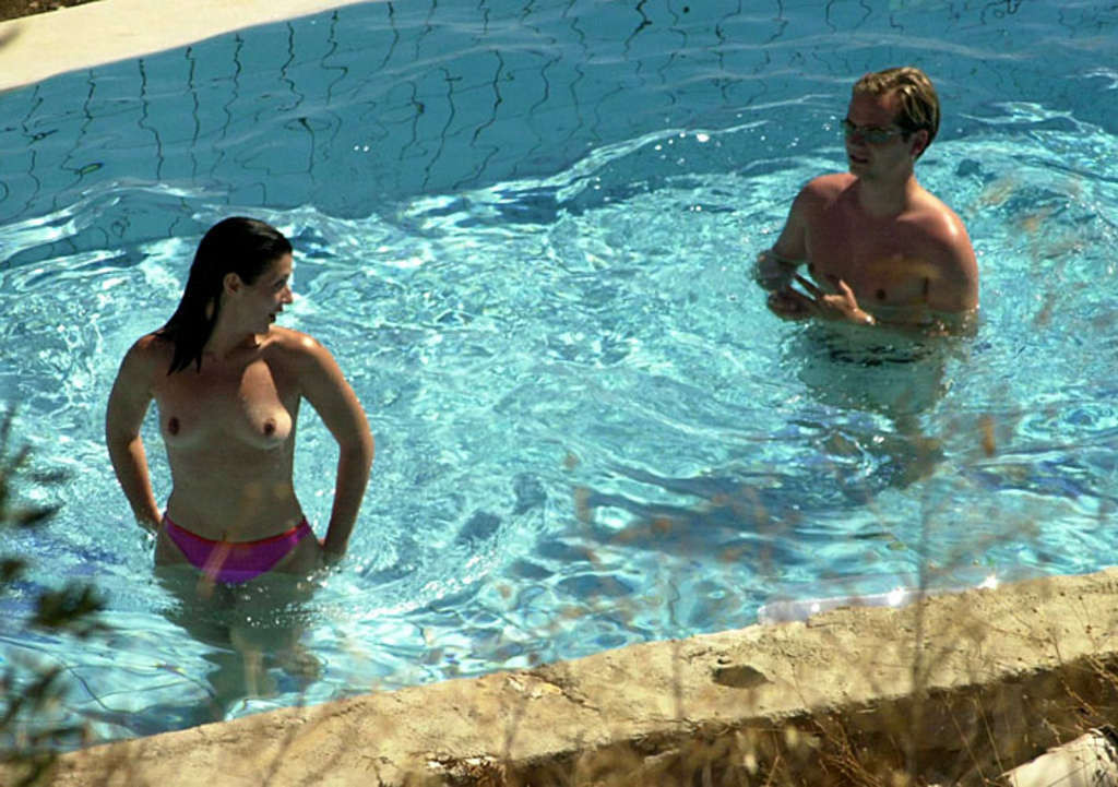 Kym Marsh showing her nice big tits on pool paparazzi pictures and in see thru d #75387384