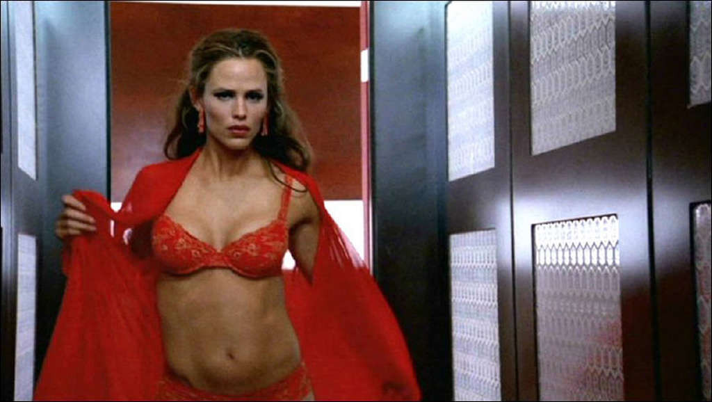 Jennifer Garner huge cleavage and posing sexy in lingerie #75361165