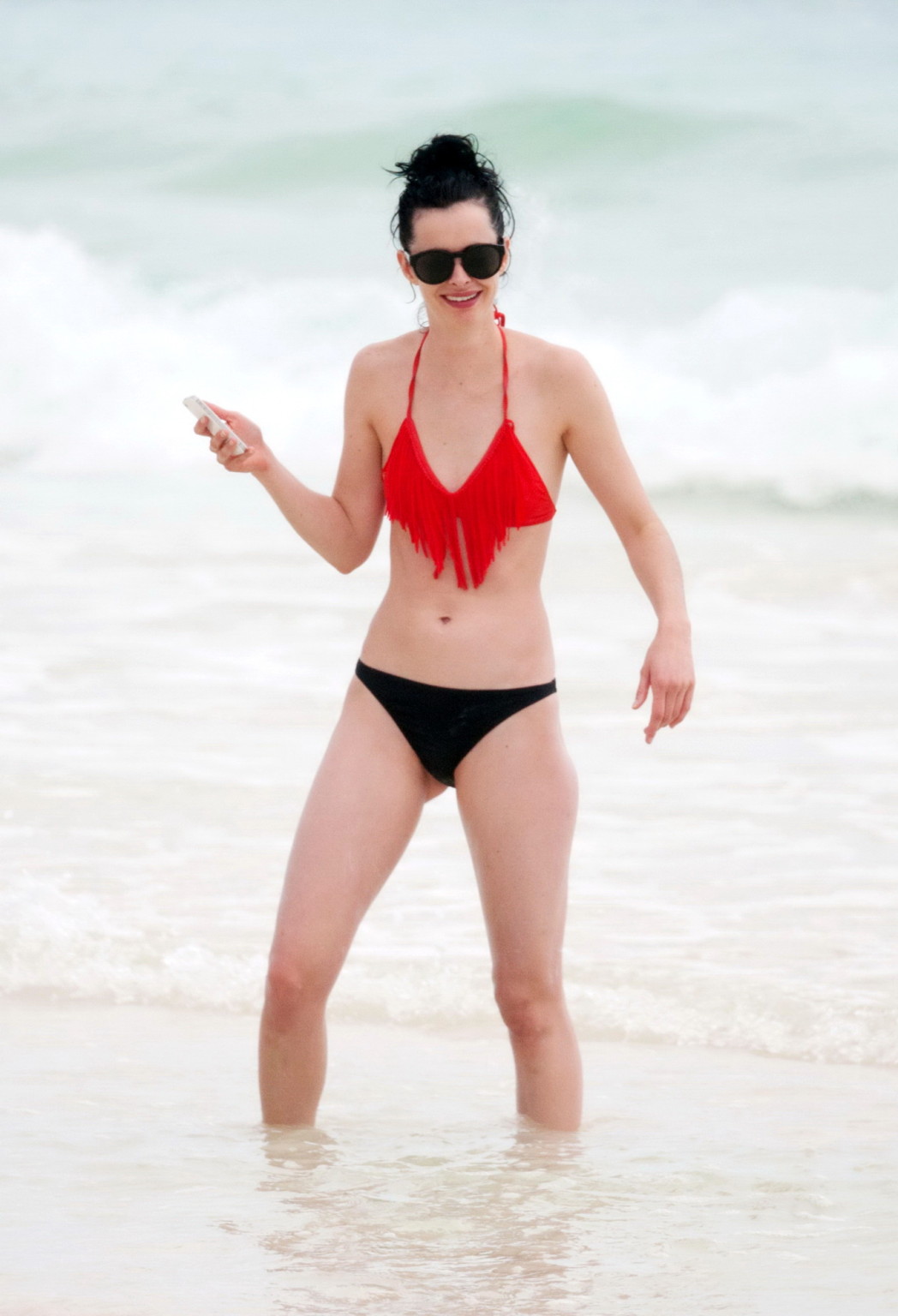 Krysten Ritter wearing bikini on a beach in Quintana Roo #75211640
