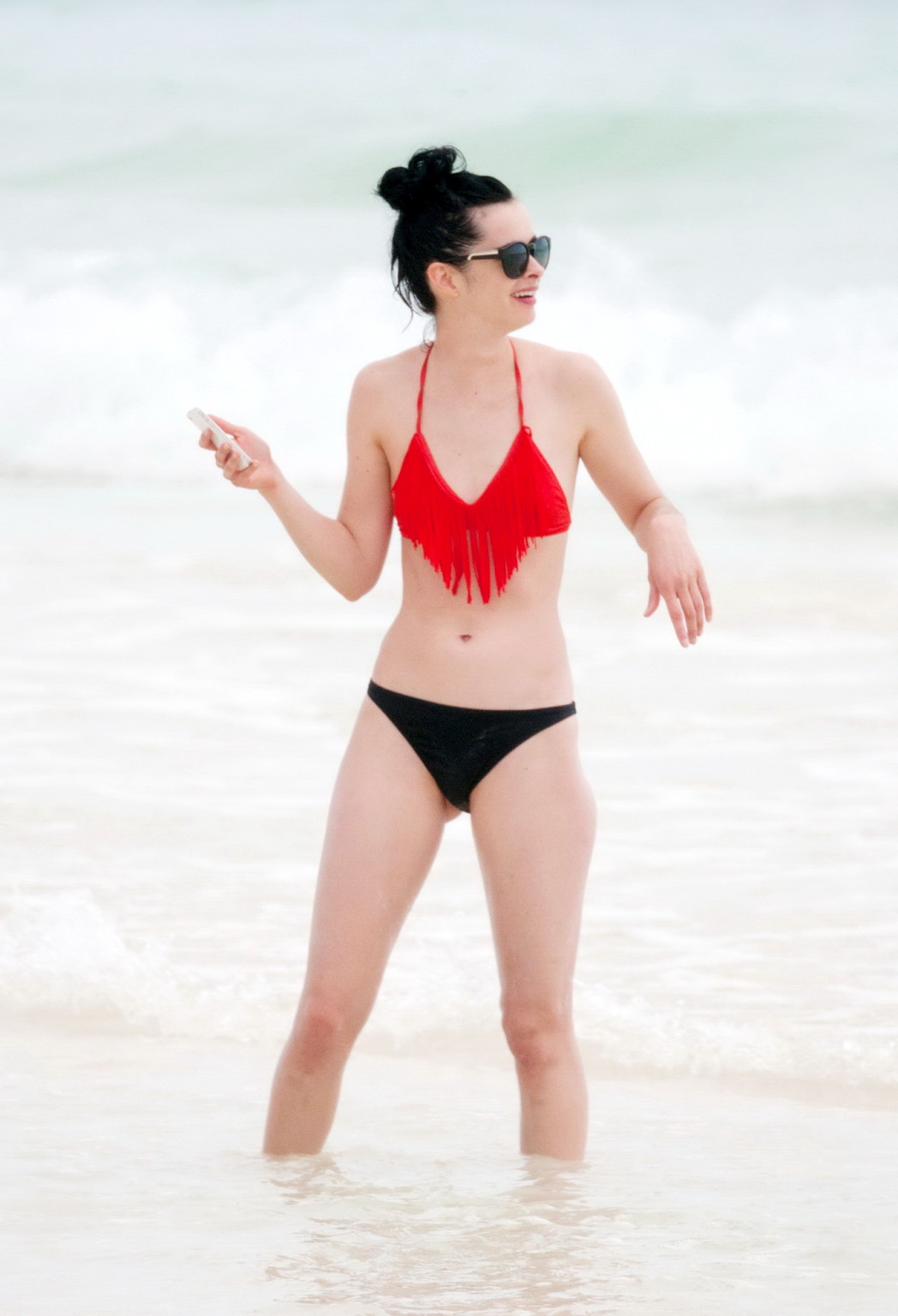 Krysten Ritter wearing bikini on a beach in Quintana Roo #75211644