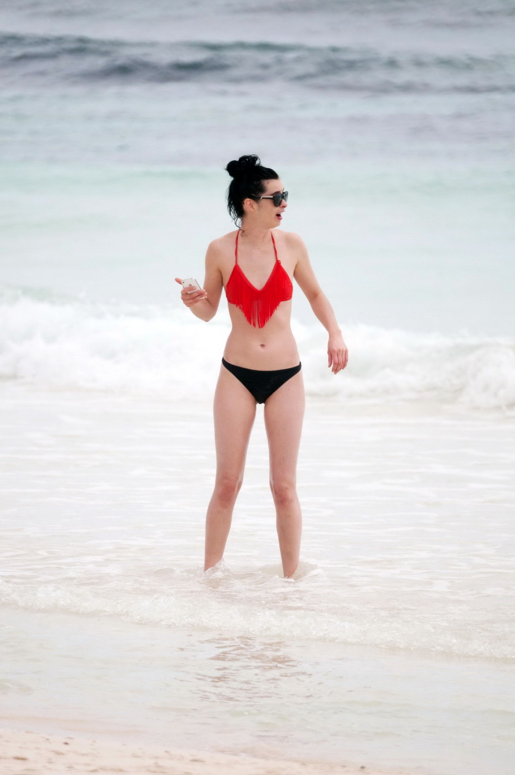 Krysten Ritter wearing bikini on a beach in Quintana Roo #75211655