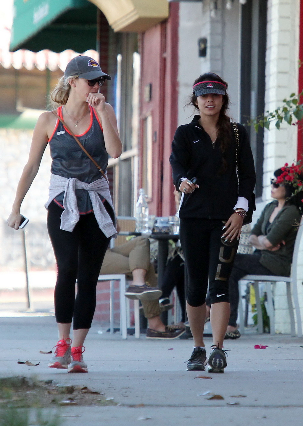 Vanessa Hudgens wearing sports bra and leggings out for a hike in Los Angeles #75208147