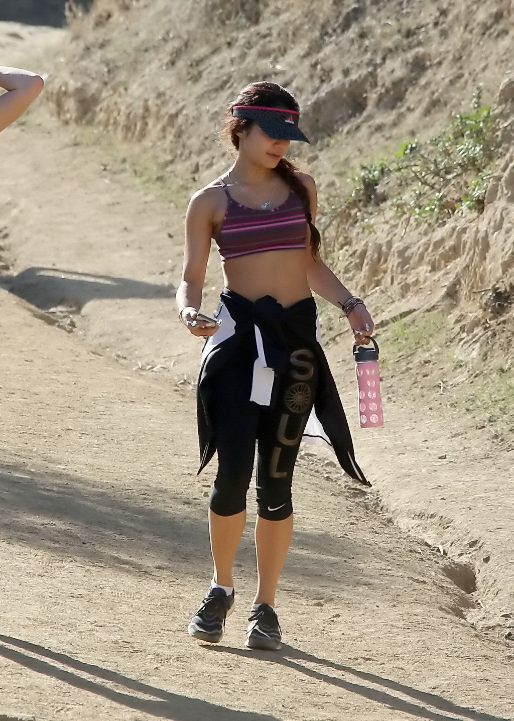Vanessa Hudgens wearing sports bra and leggings out for a hike in Los Angeles #75208220