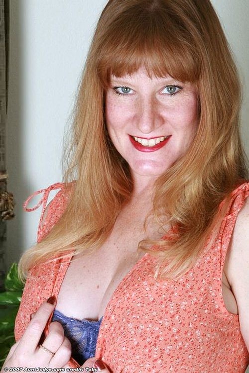 Natural Redhead Bares Her Marvelous Mature Melons #78503909