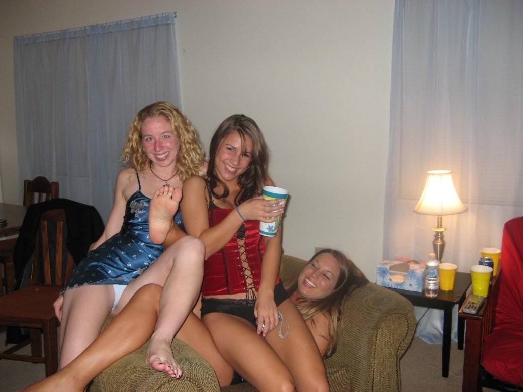 Wasted Party College Girls Flashing Perky Tits #76399893