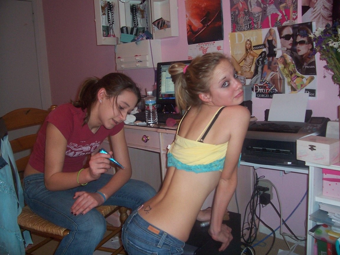 Wasted Party College Girls Flashing Perky Tits #76399905