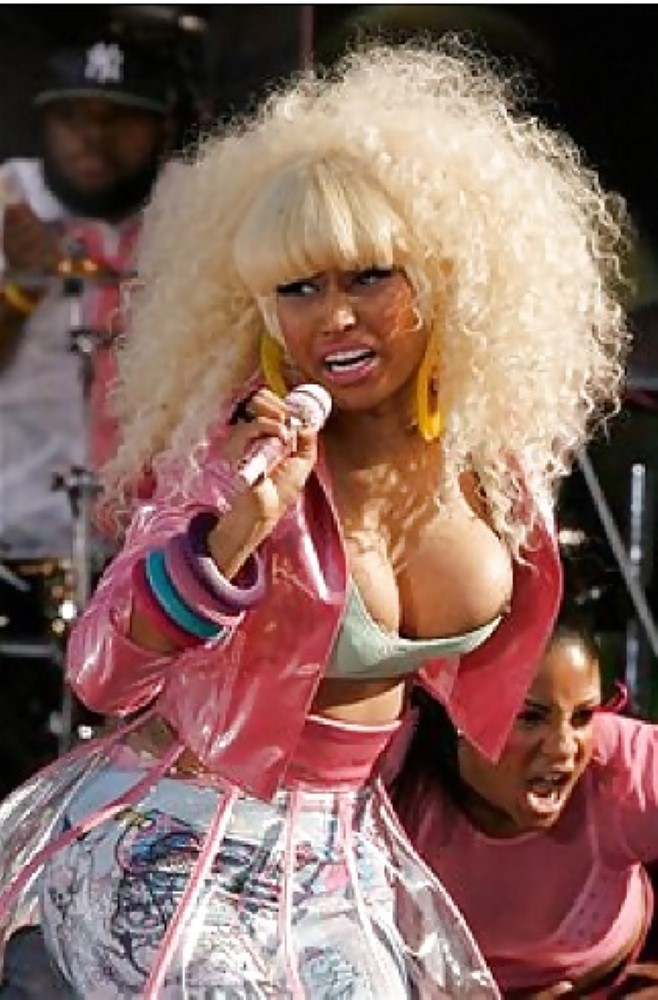 Ebony singer Nicki Minaj nude ass and nipple slips on stage #75190714