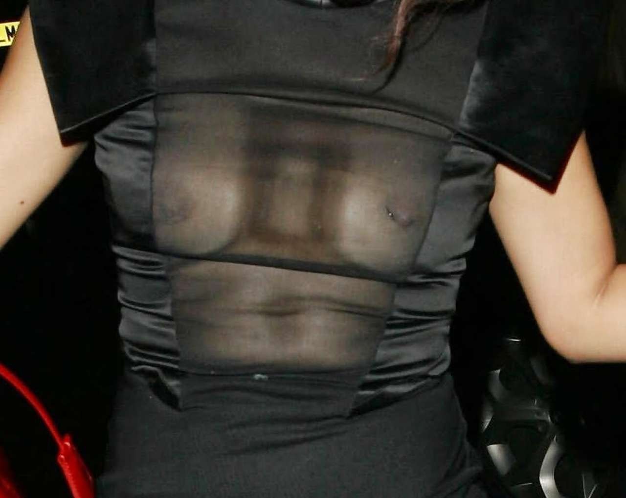 Vanessa White showing her big boobs in see thru dress paparazzi pictures #75284146