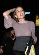 Sharon Stone Shows Off Her Boobs Wearing See Through Top Out In Brentwood
