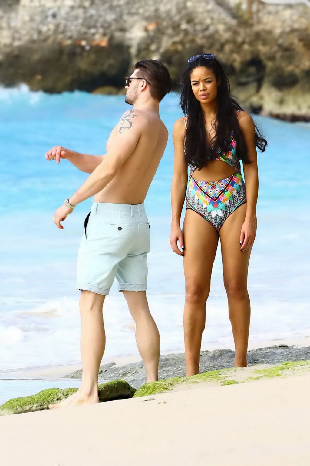 Sarah Jane Crawford shows off her seductive curves in a colorful swimsuit at the #75176773