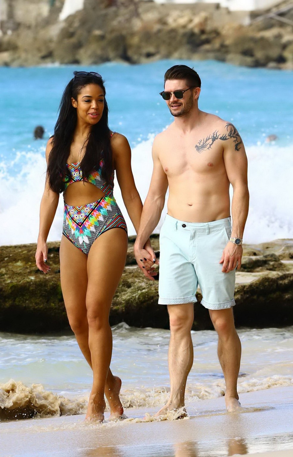 Sarah Jane Crawford shows off her seductive curves in a colorful swimsuit at the #75176841