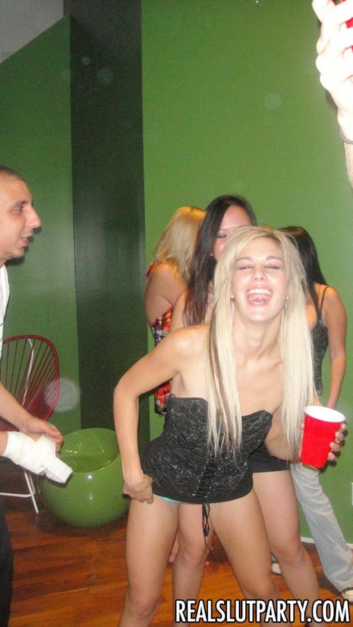 Drunk slut blonde college teens hardcore group sex party #75879427